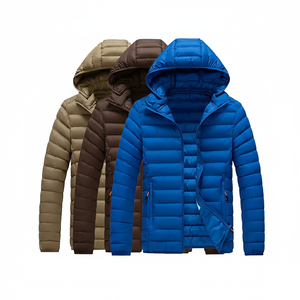 Veste matelassée en gros, légère, coupe-vent, isolée, à capuche, pour homme, veste matelassée isolée pour l'extérieur - Product Image 4