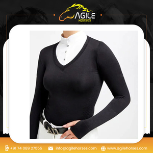 Camisa de equitación Capa base Polo Ecuestre Mujeres Niños En Tejido técnico de secado rápido Totalmente personalizable al precio más bajo - Product Image 6