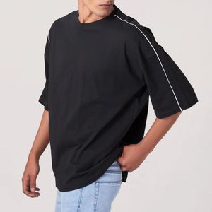 เสื้อยืดขนาดใหญ่กว่าปกติสำหรับผู้ชายเสื้อยืดผ้าฝ้าย100% ไหล่ตกขนาด250กรัม - Product Image 2