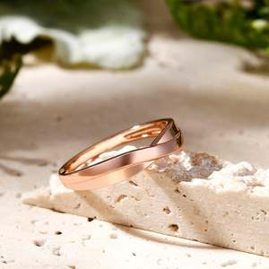 Anillo de Boda Cruzado para Hombre Jeulia de Oro Amarillo de 10K - Chapado en Rodio, Aprobado por el Probador de Diamantes - Product Image 5