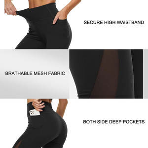 <b>High</b> Quality Lightweight Eco-Friendly <b>Tummy</b> <b>Control</b> <b>Leggings</b> for Women Spandex/Nylon Wholesale Elastic <b>Waist</b> Closure Solid - Product Image 3