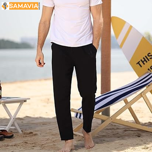 กางเกงจ็อกเกอร์ผู้ชาย SAMAVIA เอวสูง ผ้าถักลำลอง ผ้าแคนวาส ทรงตรง ผ้าฟลีซเนื้อนุ่ม ผสมผสานผ้าถักให้ความสบายและทนทาน - Product Image 5