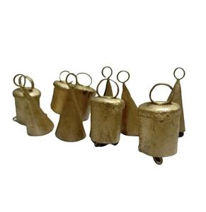 Vintage Indian Golden Tin <b>Bells</b> manufacturer Rustic Iron Metal Chime Vintage <b>Cow</b> <b>Bells</b> Jingle <b>Bells</b> Christmas Tree for Crafts - Product Image 1