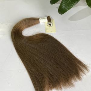 Extensiones de cabello humano 100% a la moda, pelo lacio y sedoso de Color marrón, pelo sin procesar camboyano vietnamita a granel, novedad - Product Image 3