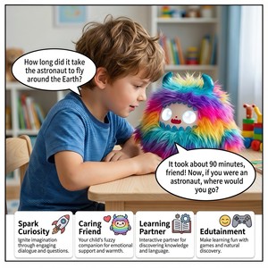 GS-01 Série Monstre Jouet en Peluche IA Interactif Multilingue Parlant avec Réflexions Émotionnelles OEM ODM - Product Image 3