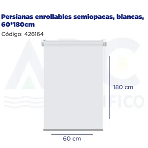 Tapparelle Semi-opache bianche da 60*180cm per porte e finestre
