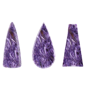 Pierre précieuse naturelle de charoïte de haute qualité, cabochon, taille personnalisable, carré, coussin, poire, ovale, octogone pour la fabrication de bijoux - Product Image 6