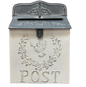 Boîte aux lettres en métal galvanisé Boîte aux lettres murale décorative de jardin Boîte aux lettres de dépôt de colis Vintage Outdoor Heavy Duty Rustproof - Product Image 4