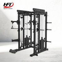 Équipement de musculation professionnel pour la maison, cage de musculation multifonction en acier robuste, machine Smith à double pile de poids 75 kg, entraînement complet du corps