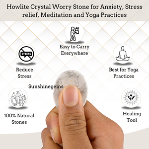 หินฮาวไลท์ทำจากคริสตัลรูปไข่หินอัญมณีธรรมชาติบำบัดด้วยคริสตัลเรกิหินนวดจักระ - Product Image 3