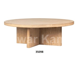 Bois de manguier naturel rond et table pour la maison hôtel et restaurant - Product Image 5