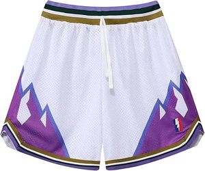 Pantalones Cortos de Baloncesto de Malla de Poliéster de 5 Pulgadas, Personalizados con Cremallera Rosa, Diseño Retro, de Alta Calidad, para Hombre, Mujer, Chico y Chica, con Estampado de Equipo - Product Image 4