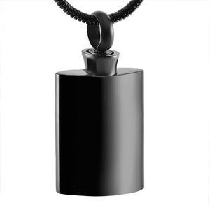 Elegant Stainless Steel Plated <b>Black</b> Cylinder Shape Pendant Necklace Men's Fashion Accessory-Christian Jewelry for Children - Product Image 1