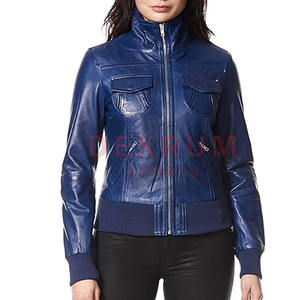 Última chaqueta de cuero de alta calidad para mujer colores personalizados logotipo personalizado teñido de punto largo precios al por mayor - Product Image 1