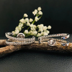 14K Solid Gold Twin Diamond <b>Huggies</b> <b>Ear</b> Cuff Earrings Fine Jewelry. - Product Image 4