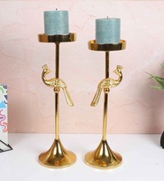 Support de bougie en aluminium de qualité export, style moderne, fait main, avec impression en relief, pour Noël, mariage, Pâques, festivals, décoration de la maison