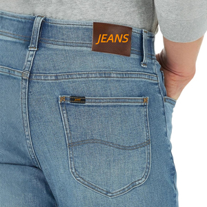 Pantalones vaqueros informales elásticos cómodos a la moda de verano, pantalones vaqueros ajustados de pierna recta para hombre con logotipos y diseños personalizados - Product Image 4