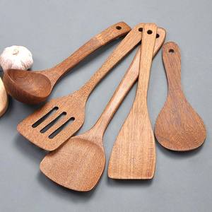 Utensilios de cocina Premium, espátula de madera, herramienta de cocina ecológica, espátulas de madera para hacer comidas - Product Image 1