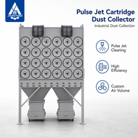 Collecteur de poussière à cartouche haute performance pour l'élimination de la poussière industrielle, filtration de la poussière fine, système à jet pulsé