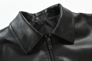 Chaqueta de moto de moda al por mayor para hombre chaqueta universitaria de piel auténtica en relieve con logotipo personalizado del fabricante transpirable para hombre - Product Image 4