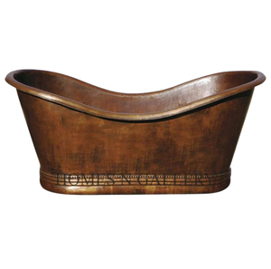 Bañera de baño de acabado de cobre martillado antiguo de alta calidad de cobre puro sólido precio barato del fabricante indio - Product Image 4