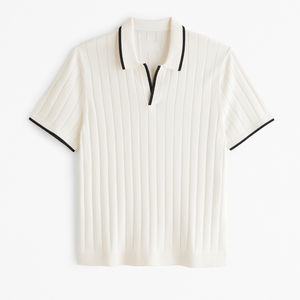 Venta caliente Precio bajo Polos Alta demanda 100% algodón Color sólido de punto Camiseta Polo para hombre - Product Image 5