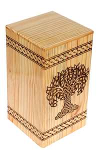 Tree of Life Wooden Box Urns Handmade Beechwood Urn for Human Pet Ashes Handcrafted Urn for <b>Your</b> <b>Loved</b> One - Product Image 5