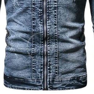 <b>Button</b> Down Collar 100% Cotton <b>Jeans</b> Men Jacket High Quality Casual Wear Men <b>Jeans</b> Jacket Long Sleeve - Product Image 5