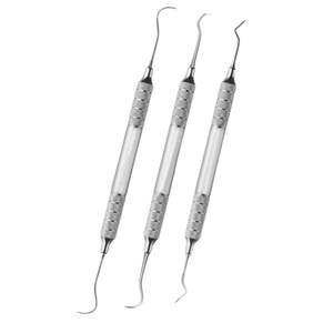 Juego de Excavadores Dentales Surtechs de Acero Inoxidable, Instrumentos de Relleno de Doble Extremo de 3 Piezas, Herramientas Quirúrgicas Dentales Manuales - Product Image 2