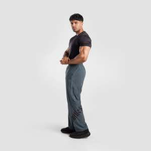 Pantalones de Vestir Gris Oscuro con Estampado de Pista de Carreras, Talla XL, Formales, Rectos, con Cremallera, Pliegues Decorativos, Lavado a Color, Estilo Holgado - Product Image 4