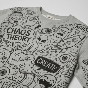 Sudadera de Cuello Redondo para Hombre, Estilo Urbano, con Estampado Gráfico de Dibujos Animados Retro, Graffiti, 100% Algodón Felpa - Product Image 6