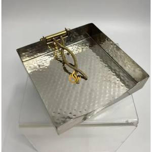 Designer Home And Wedding Tabletop Hammered Design Latest Arrival Unique Design Stainless Steel Shiny Polished <b>Tissue</b> Holder - Product Image 1