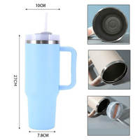Produits Phares 2026 – Gobelet Isotherme 40oz en Acier Inoxydable avec Poignée et Paille, Support de Tasse pour Voiture, Logo Personnalisé pour la Salle de Sport