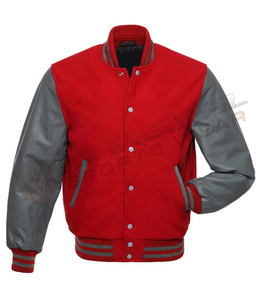 Chaqueta de béisbol personalizada Letterman para hombre con cuello levantado, mangas deportivas de cuero y cuerpo de lana, chaqueta personalizada Letterman - Product Image 1