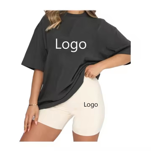 Ensembles 2 pièces pour femmes T-shirts décontractés et costume d'entraînement court femmes ensembles courts femmes ensemble deux pièces respirant mode personnalisée - Product Image 4