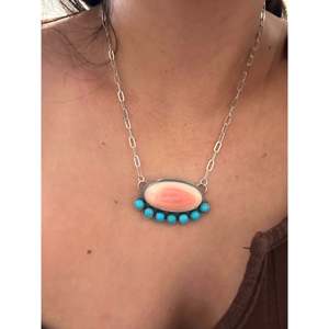 Gilbert Platero Multi Stone Sterling Silver Cluster <b>Necklace</b> <b>Fashion</b> <b>Layered</b> Jewelry - Product Image 2