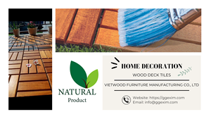 Carreaux de terrasse en bois d'acacia antidérapants imperméables pour l'extérieur - Product Image 4