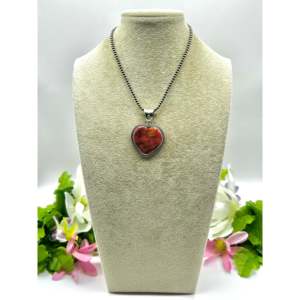 Colgante Navajo hecho a mano de ostra espinosa y plata de ley con engaste de bisel, oro rosa y platino, amuleto religioso con patrón numérico - Product Image 5