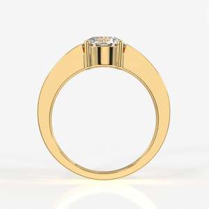 Bague en or 9 carats pour homme avec diamant cultivé en laboratoire, design simple et classique - Product Image 3