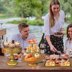 Decorous Metal <b>Cake</b> <b>Stand</b> <b>Set</b> Built for a Refined <b>Cake</b> Highlight with Elevated Construction Present Sweets in Group Gatherings - Product Image 3