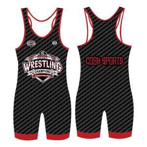 Camiseta de lucha libre por sublimación personalizada para hombre, uniforme de lucha libre para Club Escolar atlético, proveedor mayorista - Product Image 3