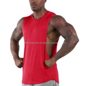 Brand New Plain Tank Top Men's Sleeveless Open Sides Fitness Clothing Cotton Sportwear Muscle Vest Quick Dry Breathable - Product Image 2
