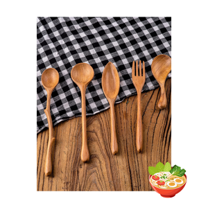 Cute wooden <b>spoon</b> and tableware | For home and restaurant kitchen use - Product Image 4