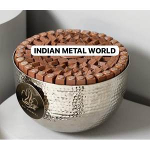 Cuenco de chocolate con acabado dorado de acero inoxidable, cuenco de servidor dulce de mesa de forma redonda de Indian Metal World - Product Image 2