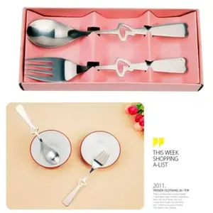 ชุดช้อนส้อมเงินรูปหัวใจ เหมาะสำหรับงานแต่งงาน วันครบรอบ และโอกาสโรแมนติก ใช้เป็นของขวัญ จากอินเดีย - Product Image 5