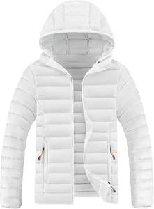 Chaqueta acolchada ligera con capucha para hombre con cremallera resistente al agua térmica estilo callejero hecho a medida ropa de aventura al aire libre - Product Image 6