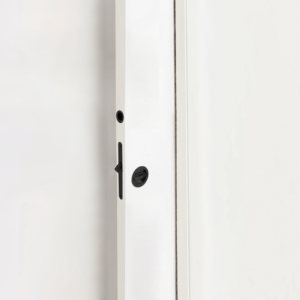 Kit chiavistello rotondo in acciaio verniciato nero per porte scorrevoli 57mm di diametro - Product Image 3