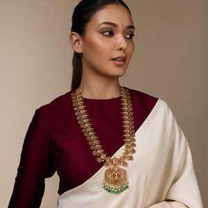 Antique Long <b>Necklace</b> 190395 Gold Plated Zinc Alloy Cubic Zirconia Chains Changeable Shape Flower Patterns Women's Religious - Product Image 2