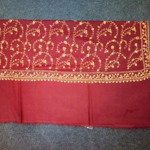 New Embroidered Square Winter Indian Cashmere Wool <b>Shawls</b> for <b>Women</b> - Product Image 1