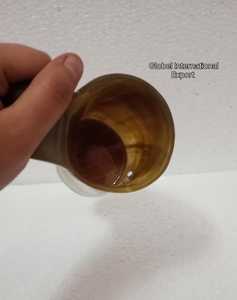 Tasse à boire en céramique de corne de buffle sculptée à la main de grande capacité corne naturelle pour les bars et les pubs à la maison - Product Image 3